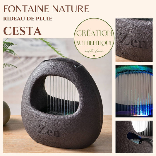 Zen'Arôme - Fontana d'acqua Cesta - Stile moderno con illuminazione colorata