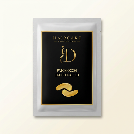 Patch Occhi Oro Bio-Botox ID Hair Care Professional su sfondo chiaro