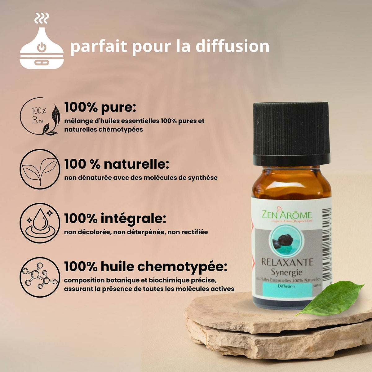 Zen'Arôme - Sinergia di Oli Essenziali Rilassanti per Diffusore - 10 ml