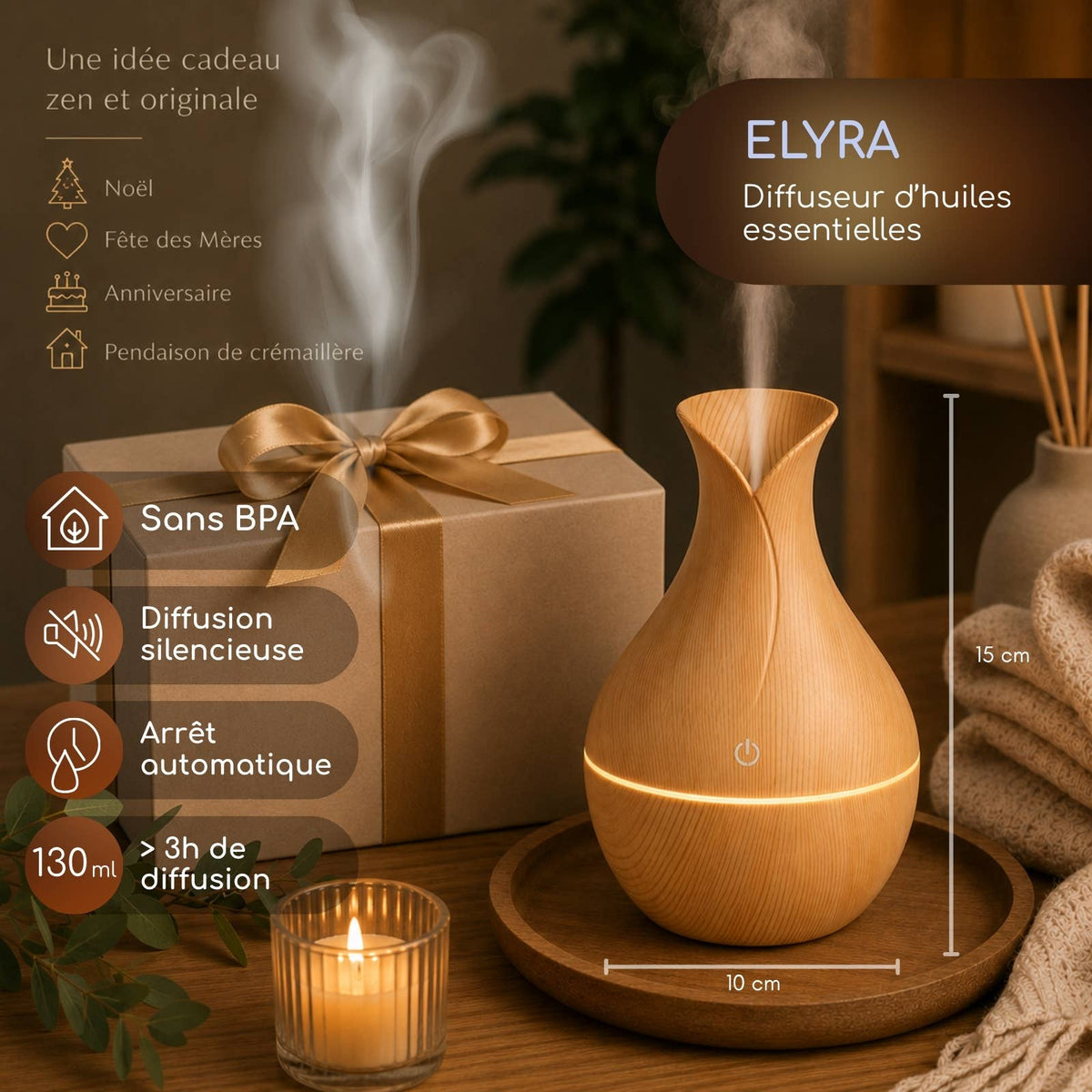 Zen'Arôme - Diffusore Umidificatore Elyra