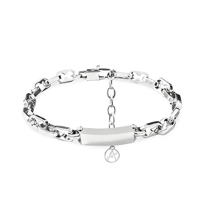 BRACCIALE UOMO A CATENA CON PIASTRINA