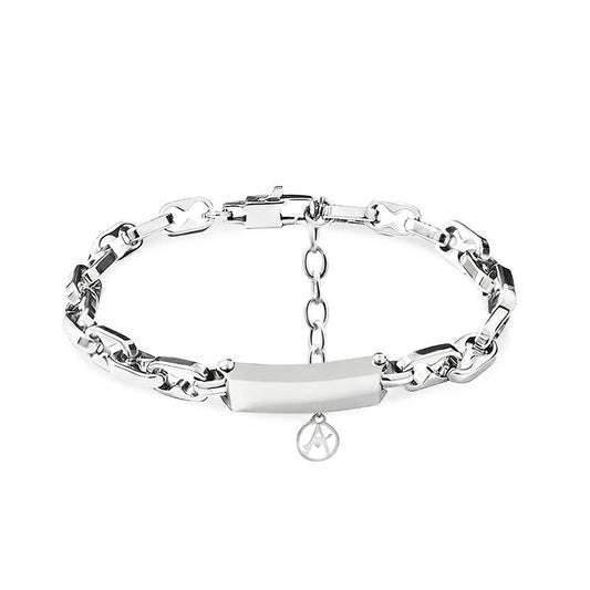 BRACCIALE UOMO A CATENA CON PIASTRINA