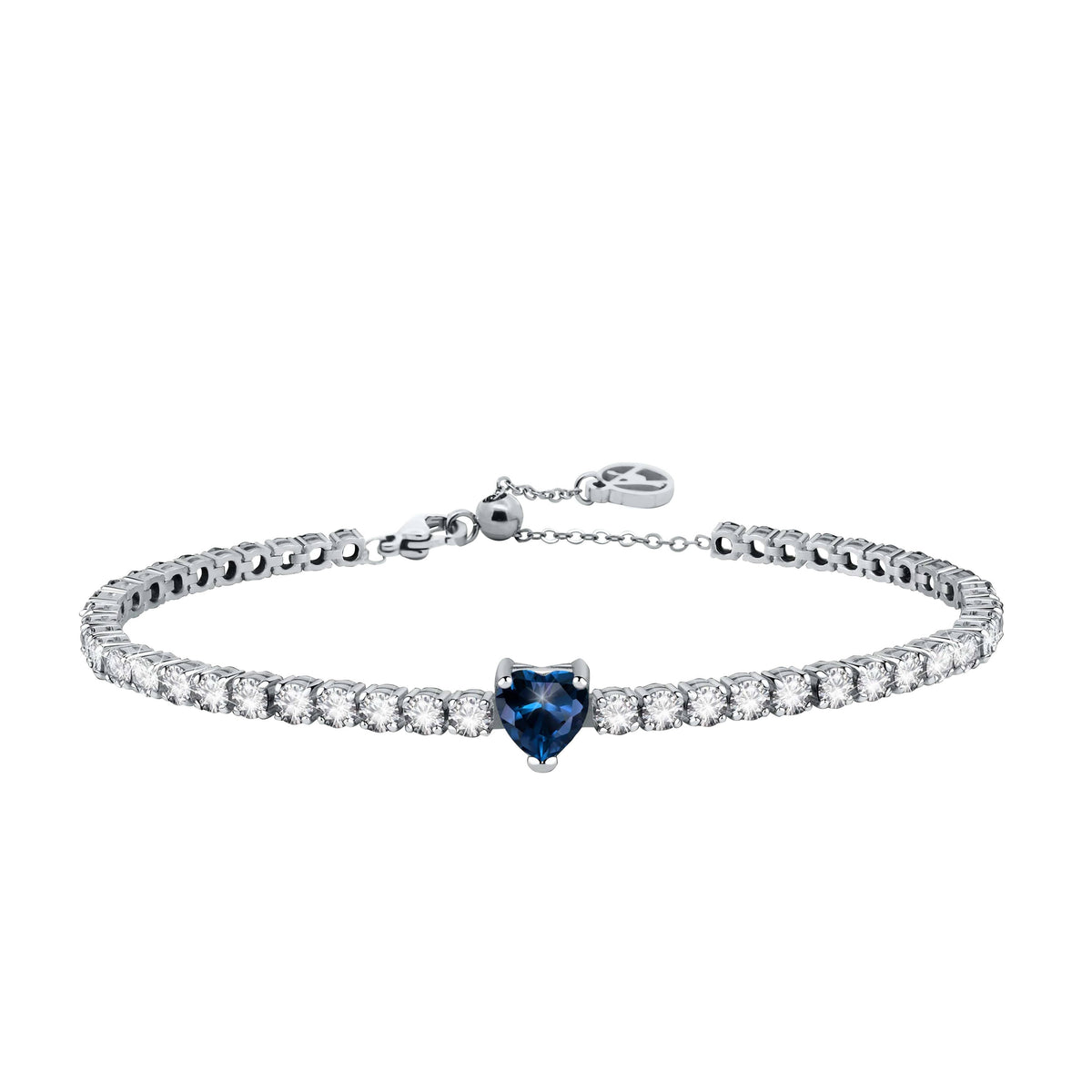BRACCIALE TENNIS CON CUORE COLORATO