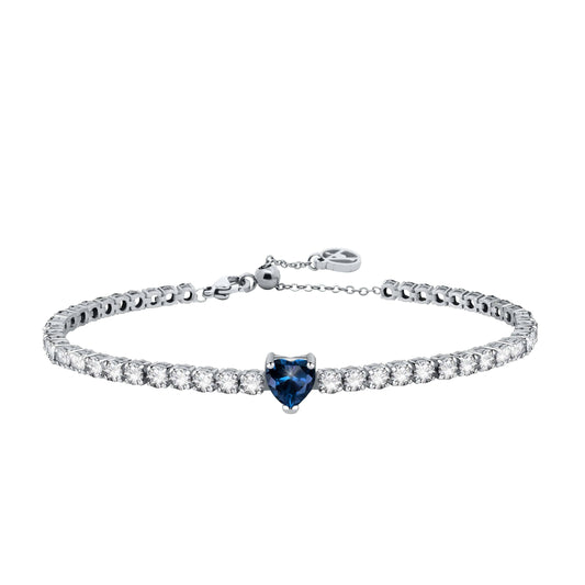 BRACCIALE TENNIS CON CUORE COLORATO