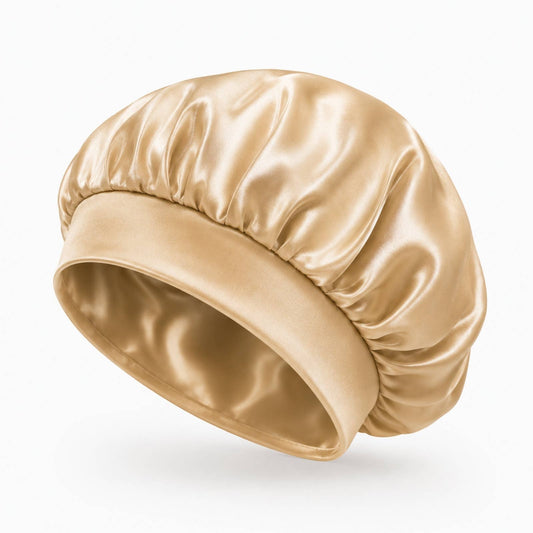 Zen'Arôme - Cuffia da notte in satin effetto seta champagne dorato