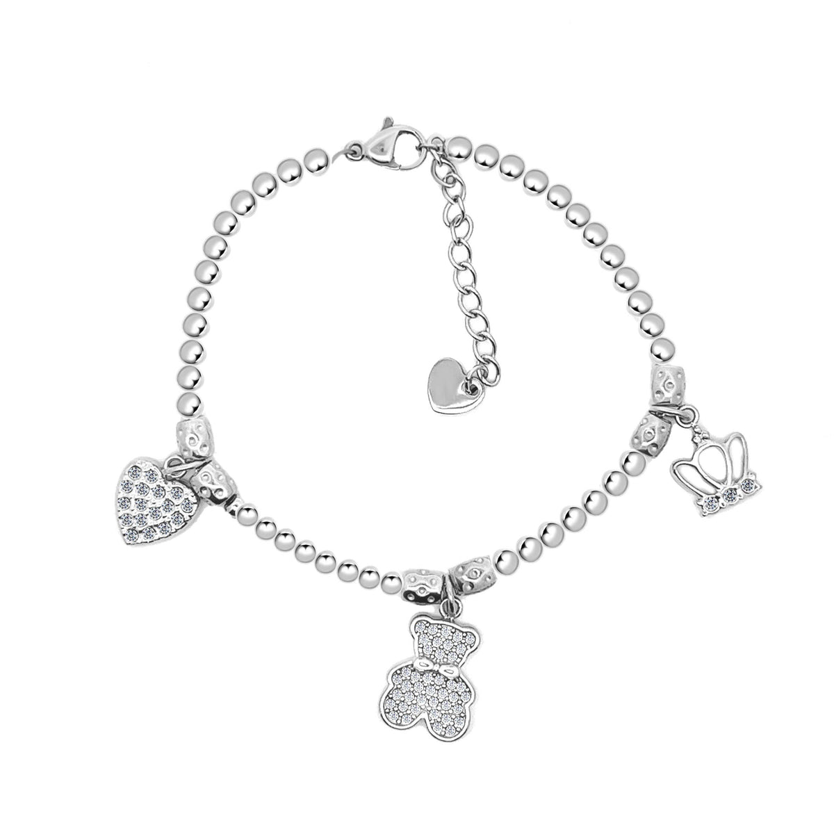 BRACCIALE SFERE CON PEPITE E CHARMS - JN2384E550