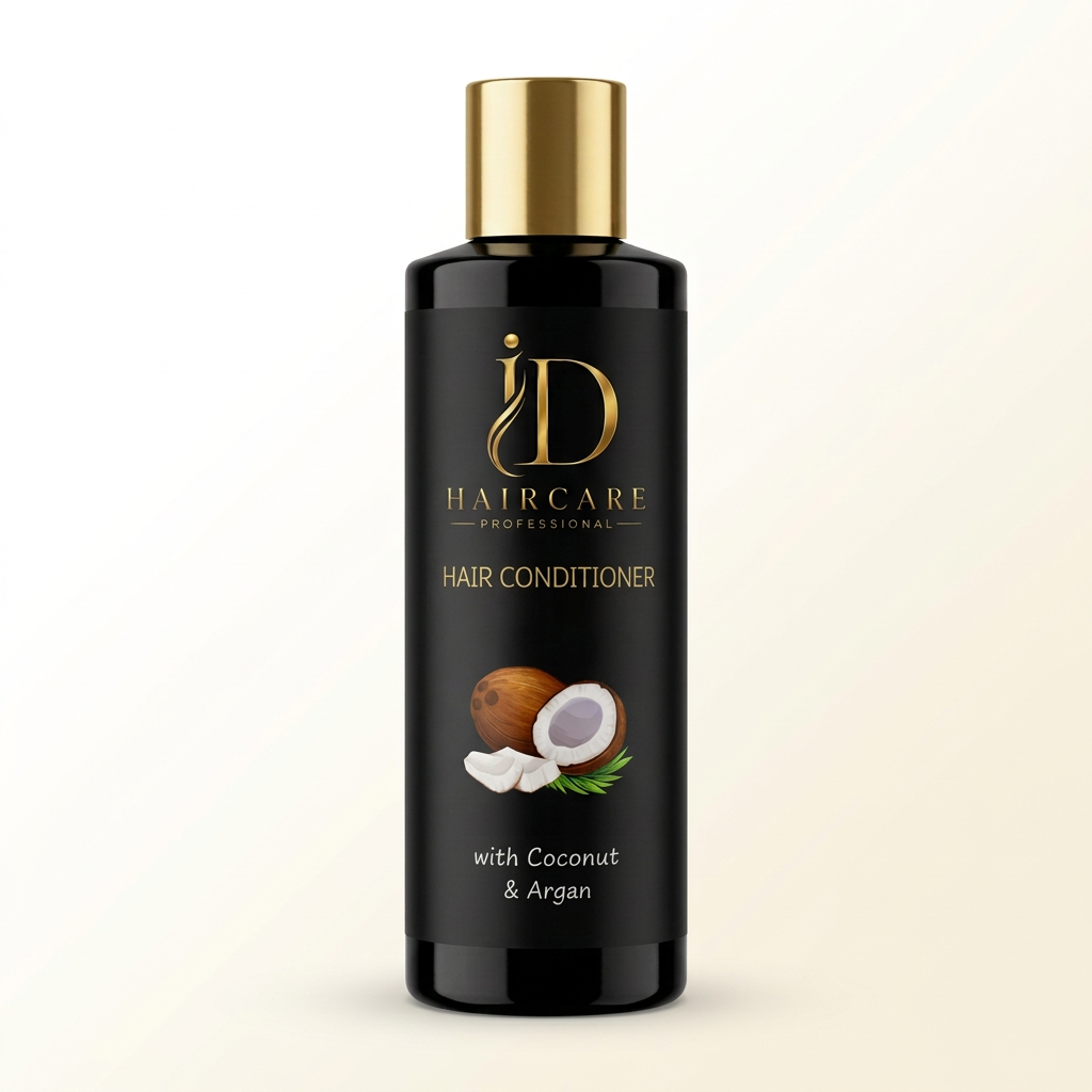 Balsamo Coconut & Argan ID Hair Care Professional su sfondo chiaro