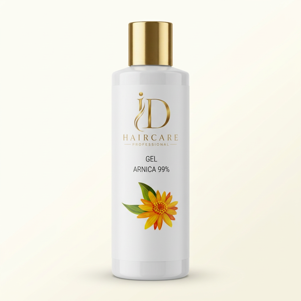 Gel Arnica 99% ID Hair Care Professional su sfondo chiaro