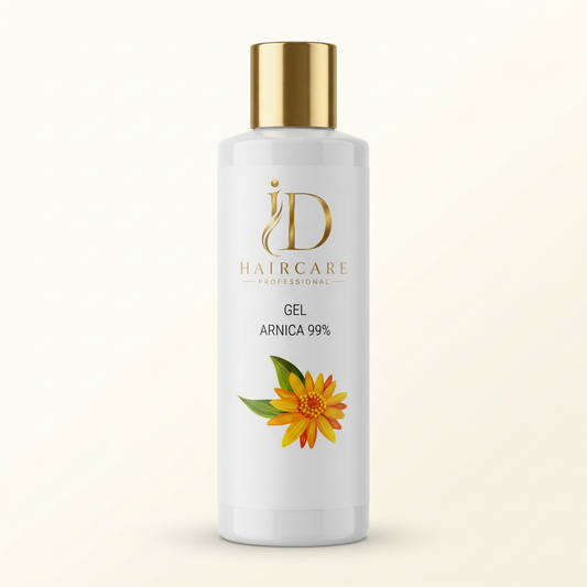 Gel Arnica 99% ID Hair Care Professional su sfondo chiaro