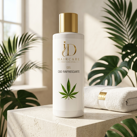 Gel CBD Rinfrescante ID Hair Care Professional ambientato in stile spa