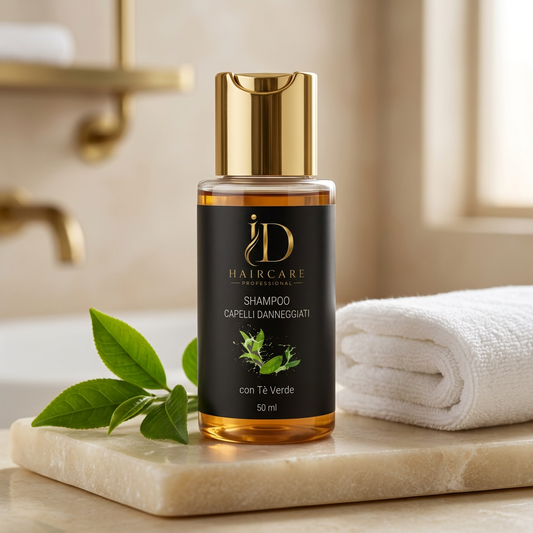 Shampoo Capelli Danneggiati con Tè Verde ID Hair Care Professional 50 ml ambientato
