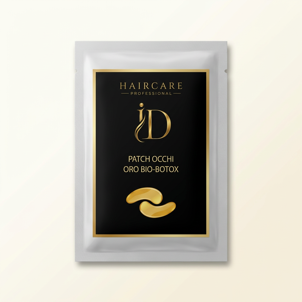 Patch Occhi Oro Bio-Botox ID Hair Care Professional su sfondo chiaro