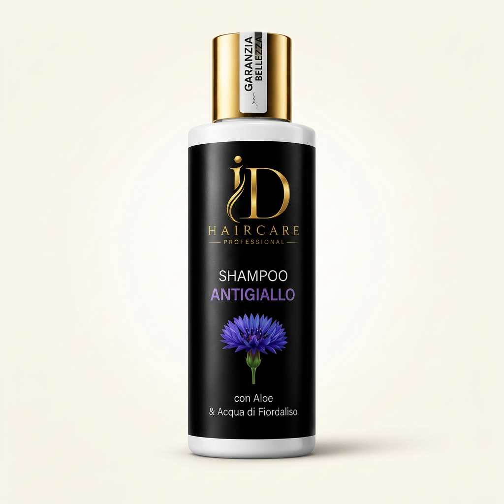 Shampoo Antigiallo su sfondo chiaro